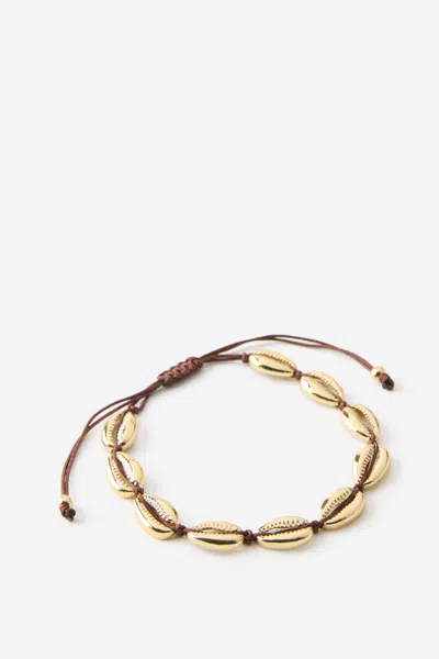 Cotton On Single Bracelet In Up Gold Cowrie Shell