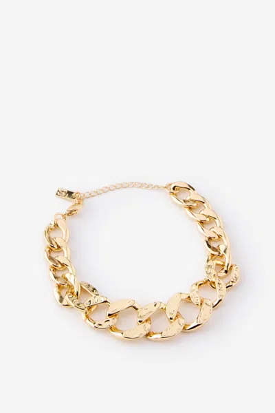 Cotton On Single Bracelet In Up Gold Graduated Curb Chain
