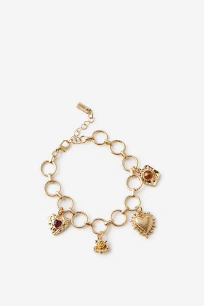 Cotton On Single Bracelet In Up Gold Trinket Multi Charm