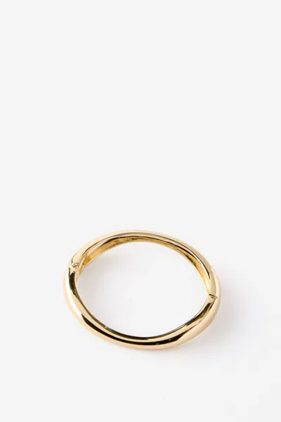 Cotton On Single Bracelet In Up Gold Wavy Hinge