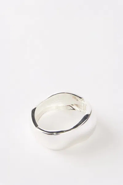 Cotton On Single Bracelet In Up Silver Bubble Hinge Bangle