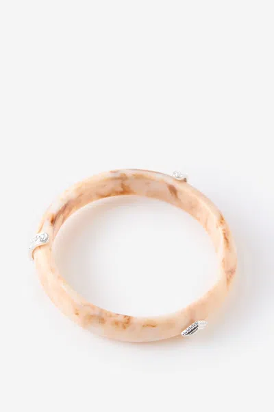 Cotton On Single Bracelet In Up Silver Creamy Beige
