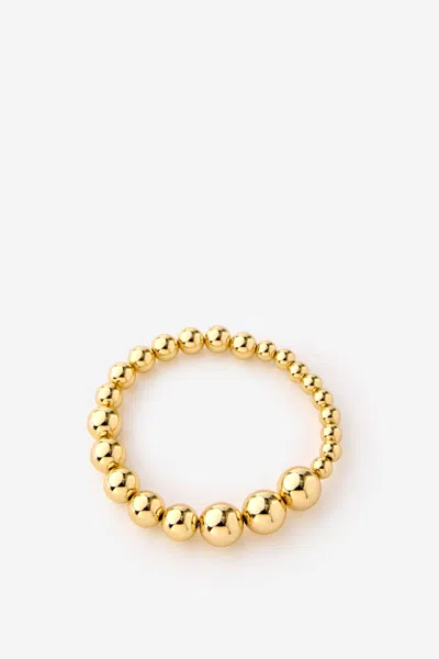 Cotton On Single Bracelet In Up Silver Stretch Beads