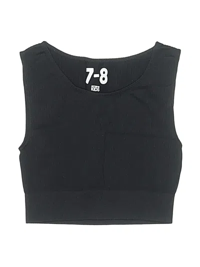 Pre-owned Cotton On Kids' Sleeveless Top Black Boatneck Tops
