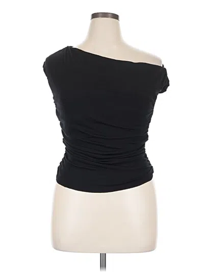 Pre-owned Cotton On Sleeveless Top Black Strapless Neckline Tops