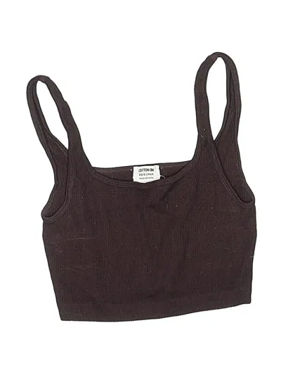 Pre-owned Cotton On Kids' Sleeveless Top Brown Scoop Neck Tops