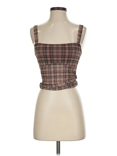 Pre-owned Cotton On Sleeveless Top Brown Square Neckline Tops