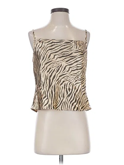 Pre-owned Cotton On Sleeveless Top Tan Strapless Neckline Tops