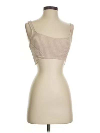 Pre-owned Cotton On Sleeveless Top Tan Strapless Neckline Tops In Brown
