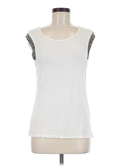 Pre-owned Cotton On Sleeveless Top White Scoop Neck Tops