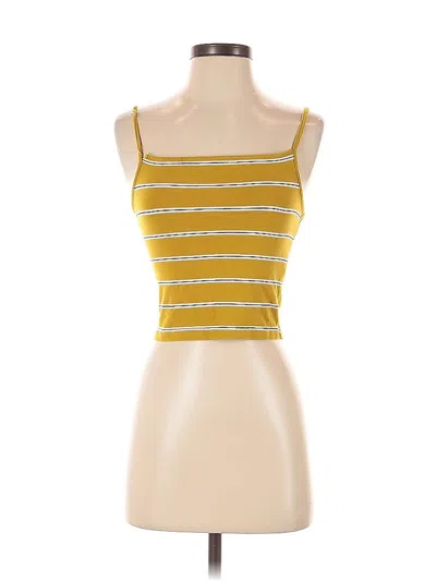 Pre-owned Cotton On Sleeveless Top Yellow Sweetheart Neckline Tops