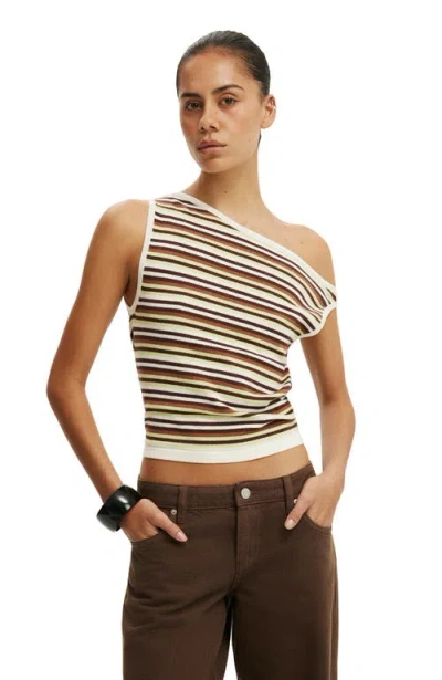 Cotton On S/less Off Shoulder Knit In Brown