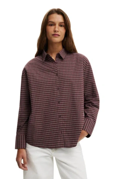 Cotton On Sloane Oversized Shirt In Brown