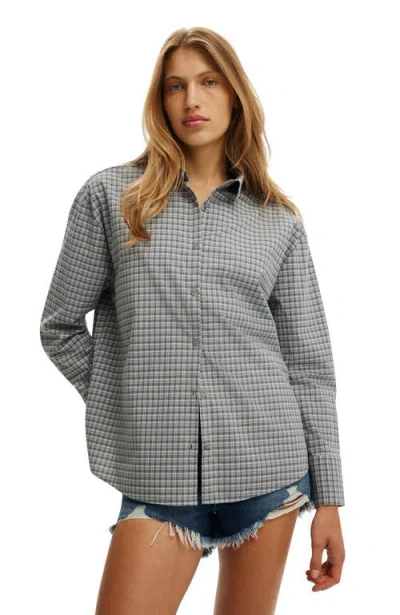 Cotton On Sloane Oversized Shirt In Gray