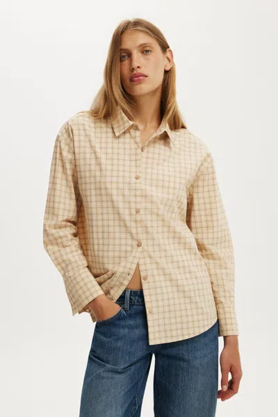 Cotton On Sloane Oversized Shirt In Yellow