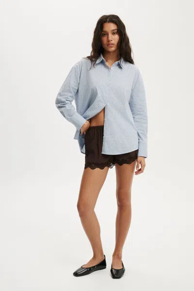 Cotton On Sloane Oversized Shirt In Blue
