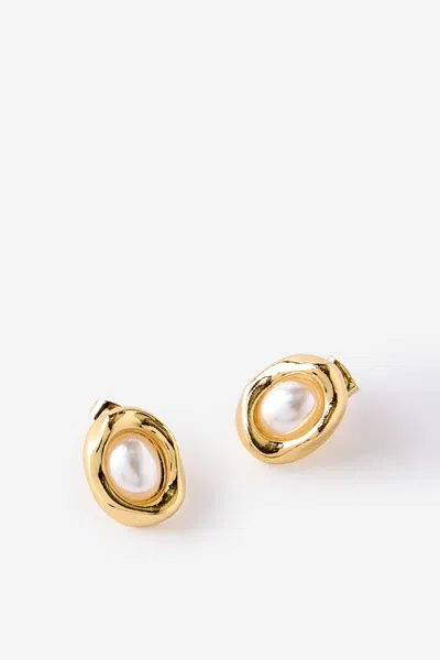 Cotton On Small Charm Earring In Gold