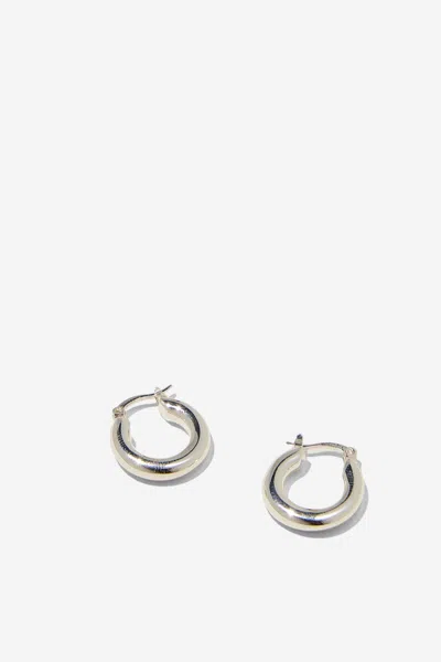 Cotton On Small Hoop Earring In Silver