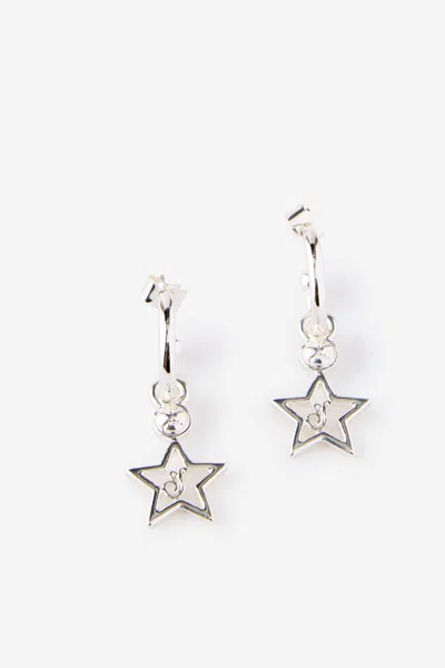Cotton On Snoopy Huggie Hoop Earring In Silver