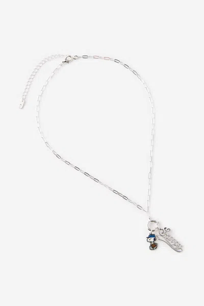 Cotton On Snoopy Pendant Necklace In Silver