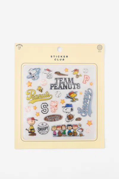 Cotton On Snoopy Sticker Club Large In Lcn Pea Peanuts / Team Snoopy