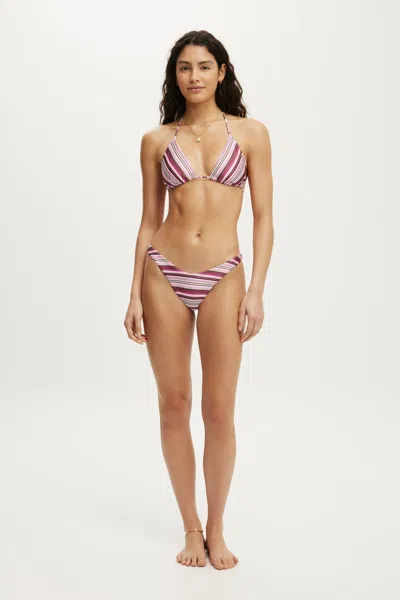 Cotton On Soft Dip High Side Brazilian Bikini Bottom In Multi