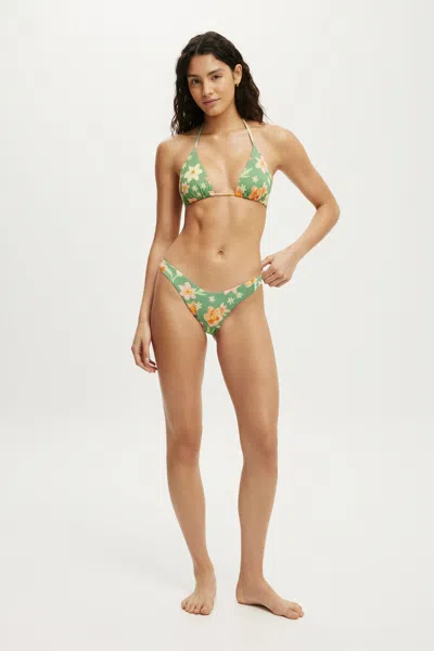 Cotton On Soft Dip High Side Brazilian Bikini Bottom In Multi
