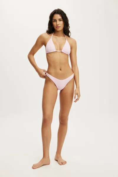 Cotton On Soft Dip High Side Brazilian Bikini Bottom In Neutral