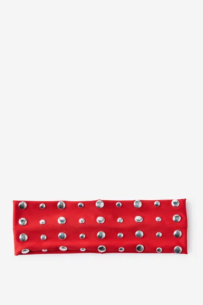 Cotton On Soft Headband In Red Studs