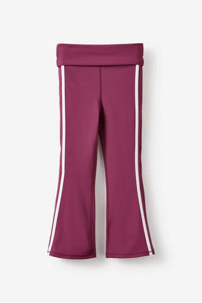 Cotton On Kids' Soft Stretch Active Fold Over Flare Legging In Brown