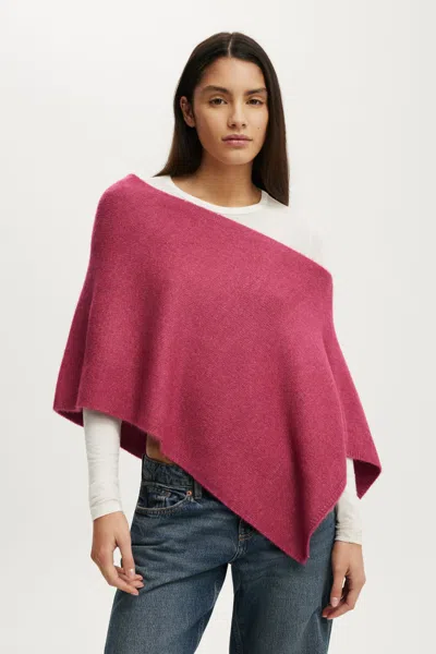 Cotton On Softest Luxe Poncho In Pink