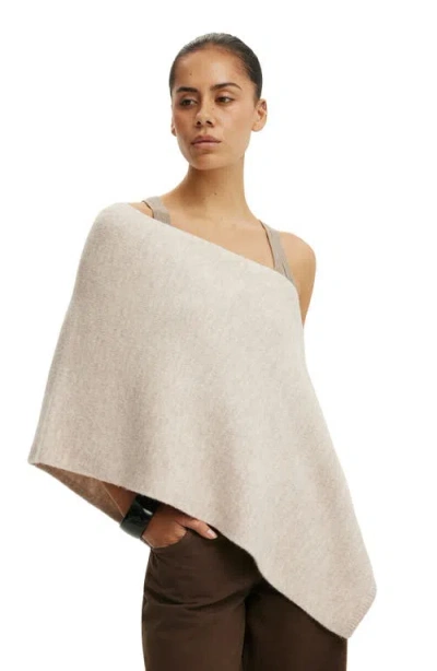 Cotton On Softest Luxe Poncho In Neutral