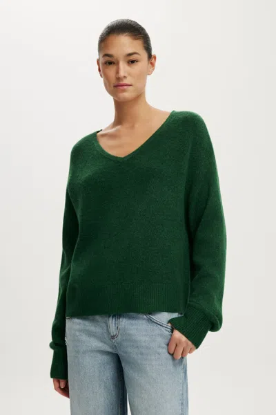 Cotton On Softest Luxe Slouchy V Knit In Green