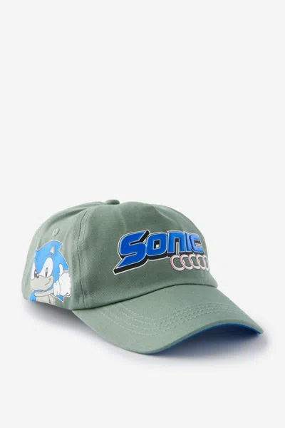 Cotton On Sonic The Hedgehog Kids Cap In Green