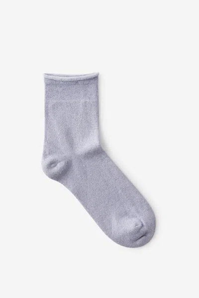 Cotton On Sparkle Mid Crew Sock In Blue