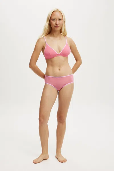 Cotton On Sporty Mesh Cheeky Boyleg Brief In Confetti/violet Tulle