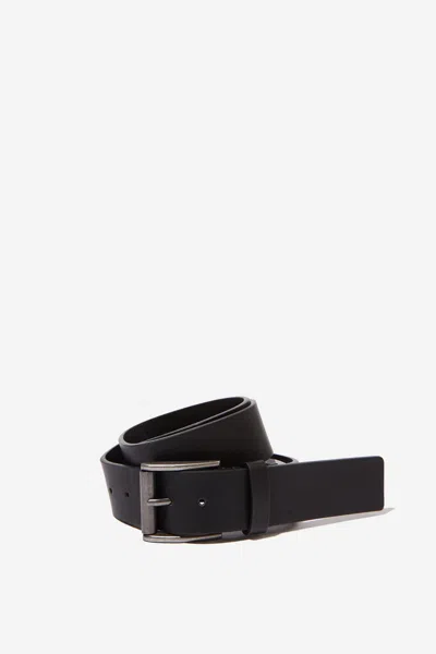 Cotton On Square Buckle Pu Belt In Black