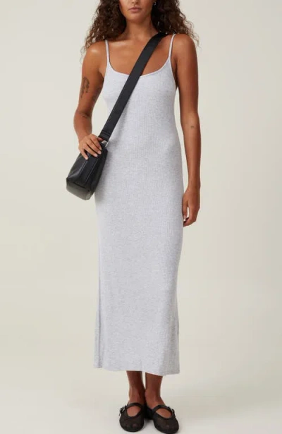 Cotton On Staple 90s Slip Maxi Dress In Grey Marle