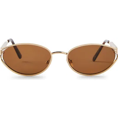 Cotton On Stevie Metal Cat Eye Sunglasses In Brown