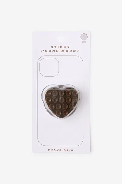 Cotton On Sticky Phone Mount In Brown