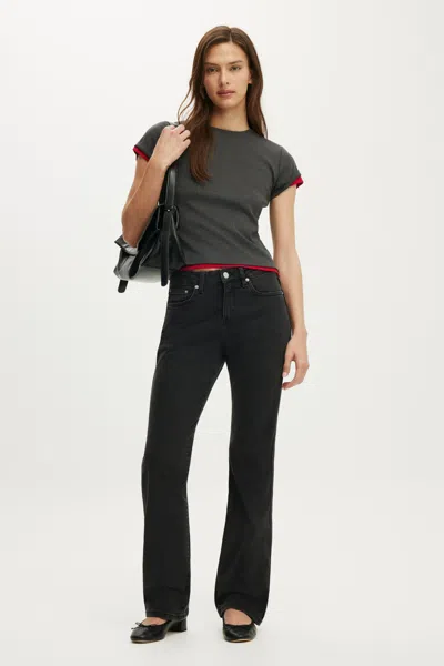 Cotton On Stretch Slim Straight Jean In Leo Black