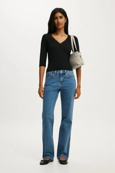 Cotton On Stretch Slim Straight Jean In Pisces Blue