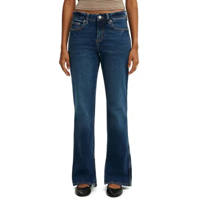 Cotton On Stretch Slim Straight Leg Jeans In Scorpio Blue Split