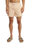 Cotton On Stretch Swim Short In Orange Micro