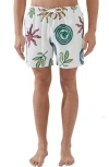 Cotton On Men's Stretch Swim Shorts In White Paradisio Print