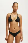 Cotton On String Triangle Bikini Top In Black