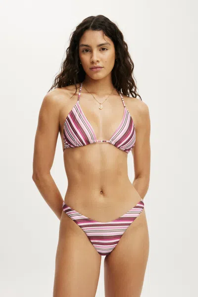 Cotton On String Triangle Bikini Top In Multi