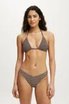 Cotton On String Triangle Bikini Top In Brown