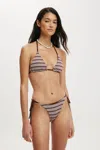 Cotton On String Triangle Bikini Top In Brown