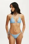 Cotton On String Triangle Bikini Top In Blue